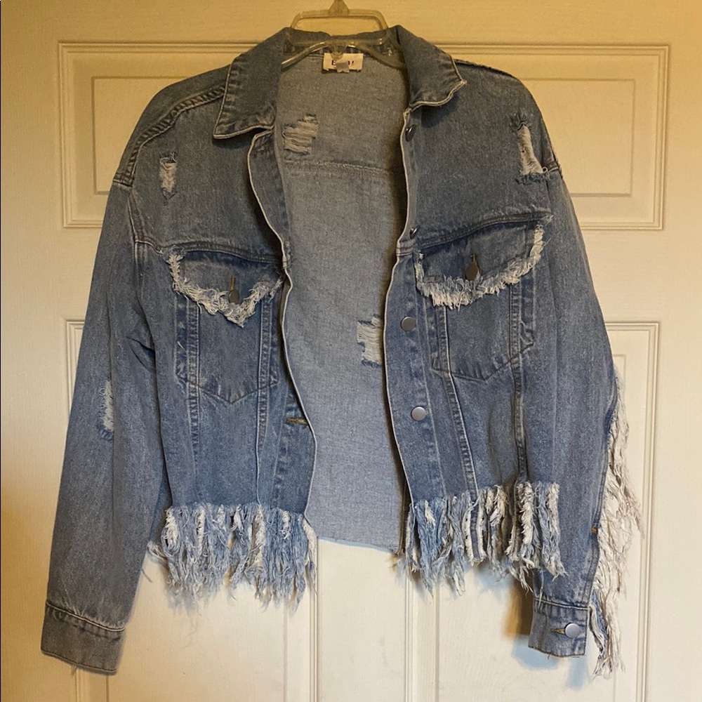 Distressed Denim Jacket
